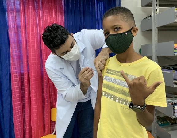 Jardim do Mulato inicia vacinação de crianças contra a Covid-19